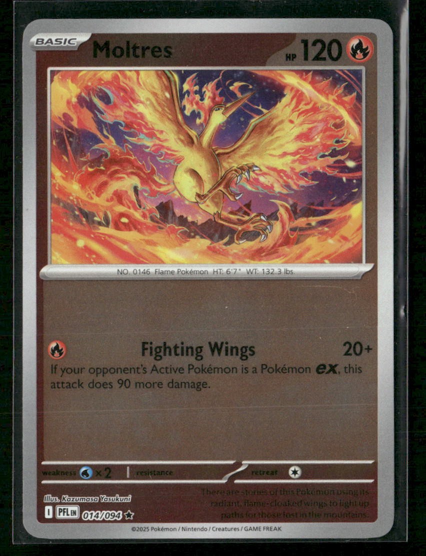 Moltres ME02: Phantasmal Flames 014/094 Reverse Holo NM