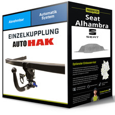 Abnehmbare Anhängerkupplung für SEAT Alhambra 00- Typ 7V8/7V9 Auto Hak NEU