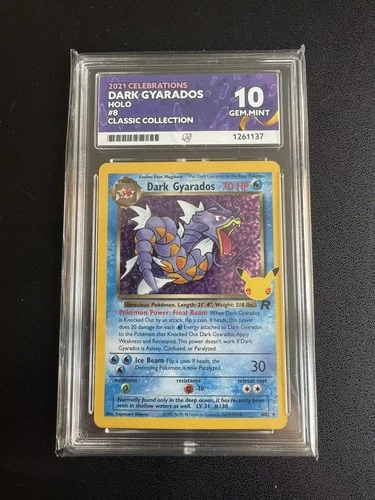 ACE 10 Dark Gyarados 8/82 Celebrations Classic Collection PERFECT SUB GRADES