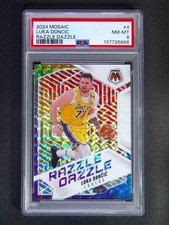 2024-25 Panini Mosaic Luka Doncic #4 Razzle Dazzle SSP PSA 8