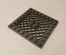 Lego x1 Dark Bluish Gray Modified 8x8 Plate, Grill, Center Hole, 4151b (028-268)