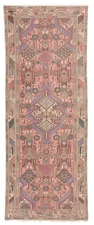 Traditional Vintage Hand-Knotted Area Rug 2'5" x 6'4" Oriental Wool Carpet