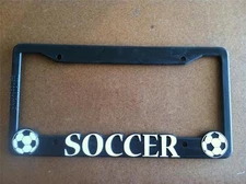 Black License Plate Frame Soccer 3D Auto Accessory Novelty