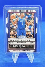 ZION WILLIAMSON 2020-21 Contenders Draft Picks RED VARIATION Game Ticket #13