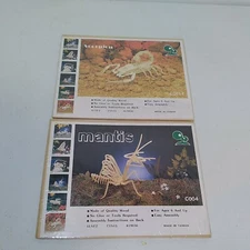 iq assembling products series Lot Of  2 Real Wood 3-D Insects Puzzles