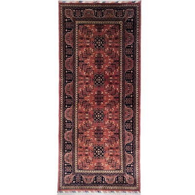 Handmade (3'1'' x 6'6'') NEW Fine Bokhara Khal Mohammadi Root Dye Wool Runner Rug