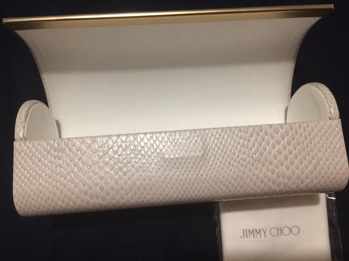 Jimmy Choo SUNGLASSES CASE ONLY Gold Trim Cleaning Cloth SMALL