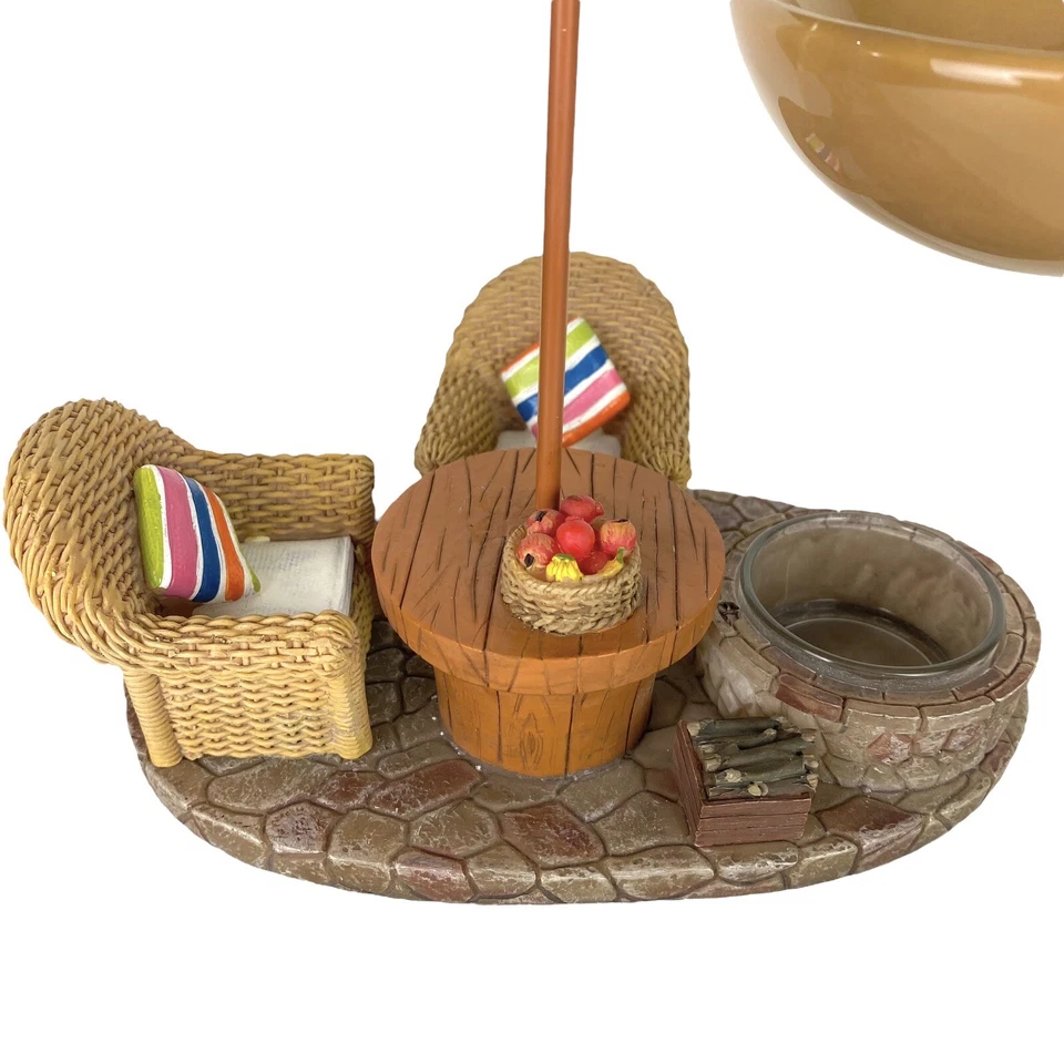 Yankee Candle 2012 calentador de patio paraguas silla de mimbre anillo de fuego calentador de tarta Foto 4 de 4