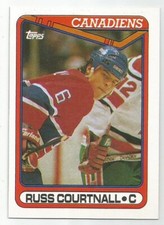 RUSS COURTNALL 1990-91 TOPPS CARD NEAR MINT+ CONDITION