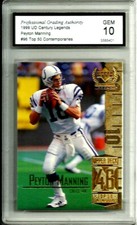 1999 UD Century Legend Peyton Manning Century Collection # 96 Gem Mint 10