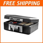 Fireproof Safe Box with Key Lock - Compact 0.25 Cu. Ft. Protection for Valuables