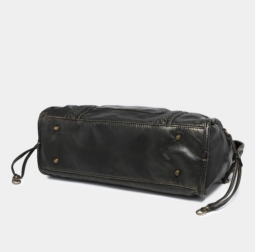 Women Vintage Style Shoulder Bag with Adjustable Strap Large Motorcycle Bag - Picture 15 of 19