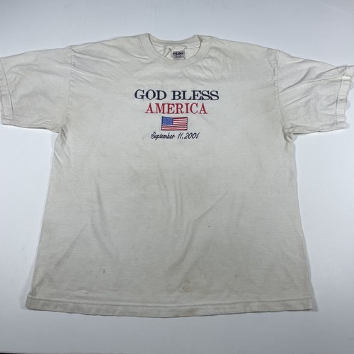 Vintage Hyland Herren T-Shirt Größe XL God Bless America September 11 USA Flagge - Bild 1 von 10