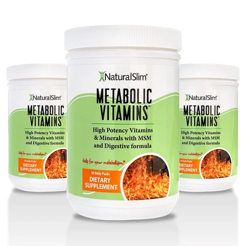 NaturalSlim Metabolic Vitamins 3-Pack - Energy & Metabolism Support