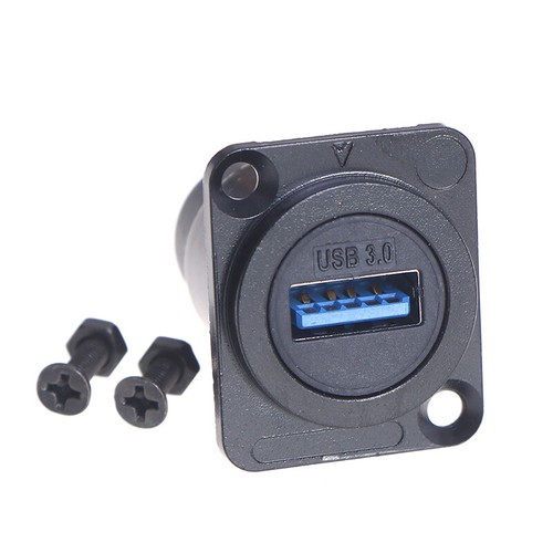 D type Metal USB Socket Double Pass Connector USB 3.0 Connector Panel MountiBdn - Afbeelding 9 van 10