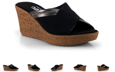 Onex Theresa Black Wedge Sandal Women's Sizes 8