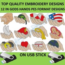 In G&ouml;ttern H&auml;nde Stickdesigns auf USB Designs Gott Jesus religi&ouml;s USA Kanada
