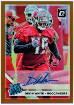 2019 Panini Donruss Optic #192 Devin White Bronze Holo Auto