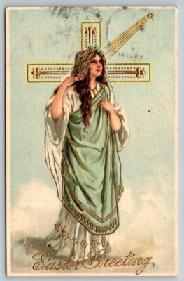 Easter Greetings  Embossed  Postcard
