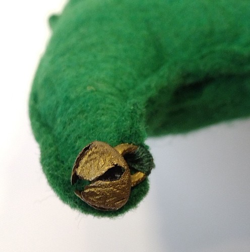 Vintage Felt Christmas Character 14" Bells Google Eyes - Picture 7 of 8