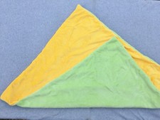 Animal Adventure Baby Blanket Polyester Fleece Reversible Green Yellow 34"x30"