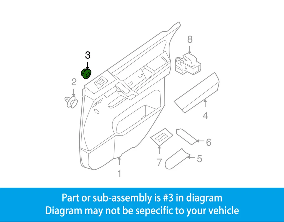 20x Clip de tuerca de ojal para panel de moldura de puerta para Nissan Titan Sentra Rogue Pathfinder Foto 3 de 4
