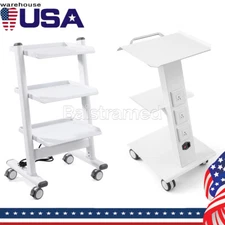 Three Layer Dental Trolley Mobile Medical Tool Cart Lab Stand 4 Casters