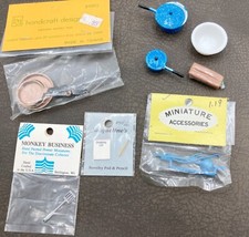 Vtg Mostly New Kitchenware Lot Including Spatterware for 1:12 Dollhouse