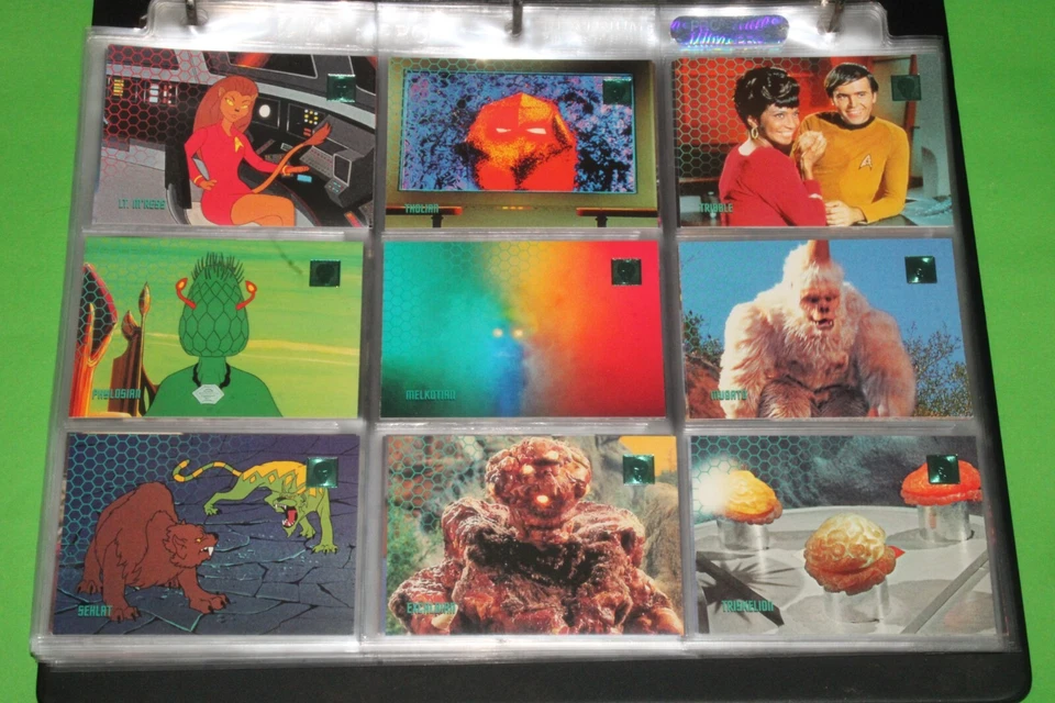 STAR TREK 30 Years Reflections PHASE TWO BASE CARD SET + 2 INSERT SETS + BINDER - Image 3 of 4