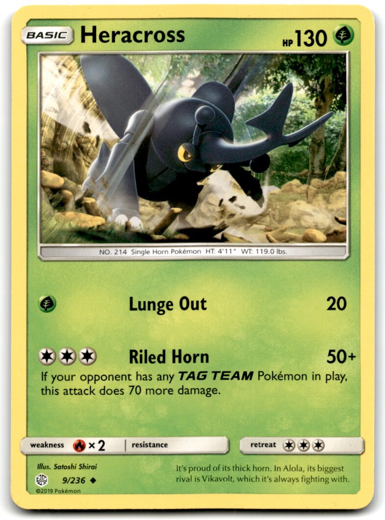 2019 Sun & Moon - Cosmic Eclipse Heracross a Basic/Uncommon #9