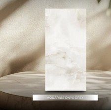 Joblot Porcelain Tile : Aquarius Onyx Grey, Gloss, 600x1200