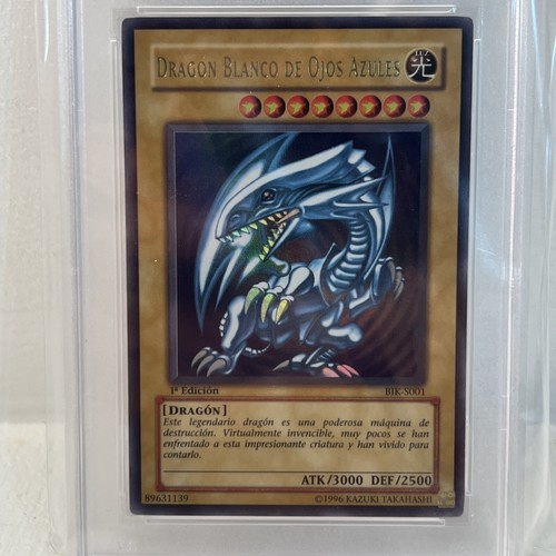 Yu-Gi-Oh! 2002 Blue Eyes White Dragon Spanish SDK-001 1st Edition PSA 9 Pop 6 - Picture 2 of 5