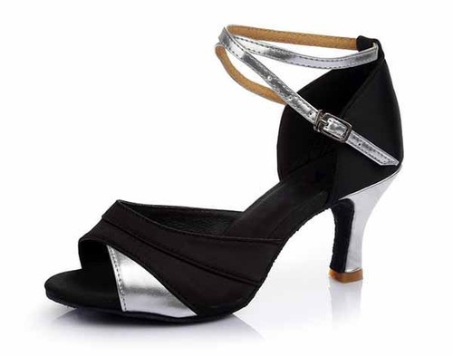 Women's Ballroom Latin Dance Shoes Ladies Tango&Salsa High Heeled Suede Sole - 第 5/15 張圖片