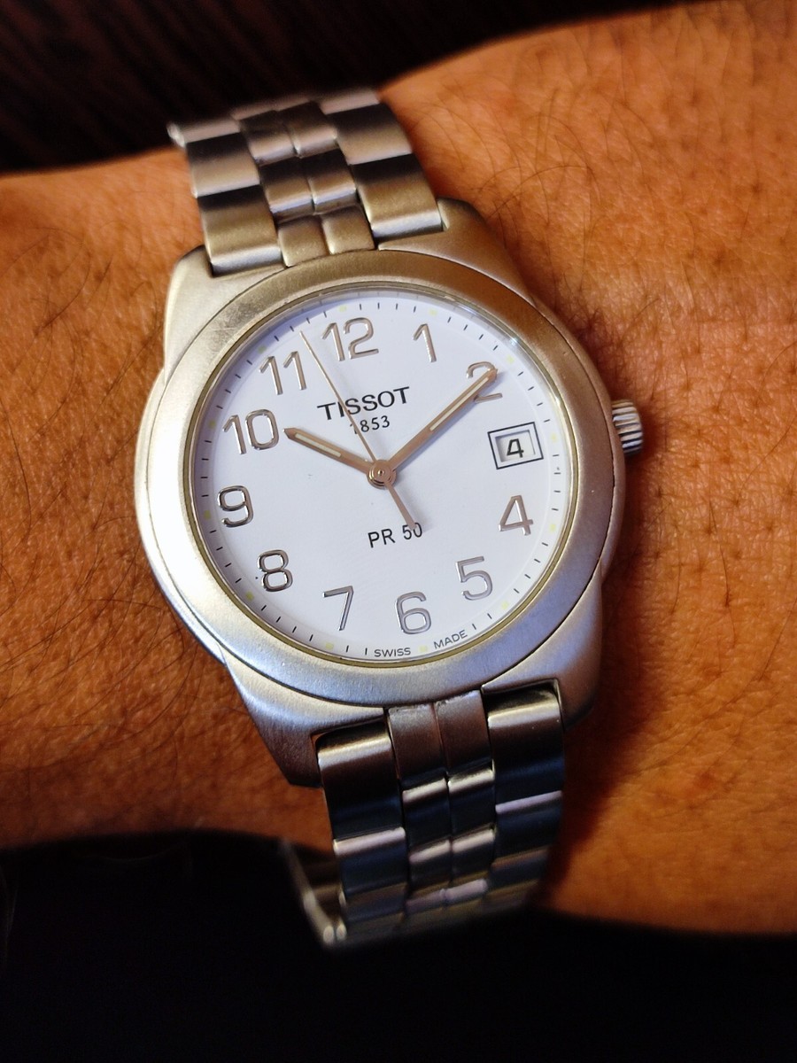 TISSOT PR50 QUARTZ WHITE DIAL J376/476K SWISS MEN FULL WORKING