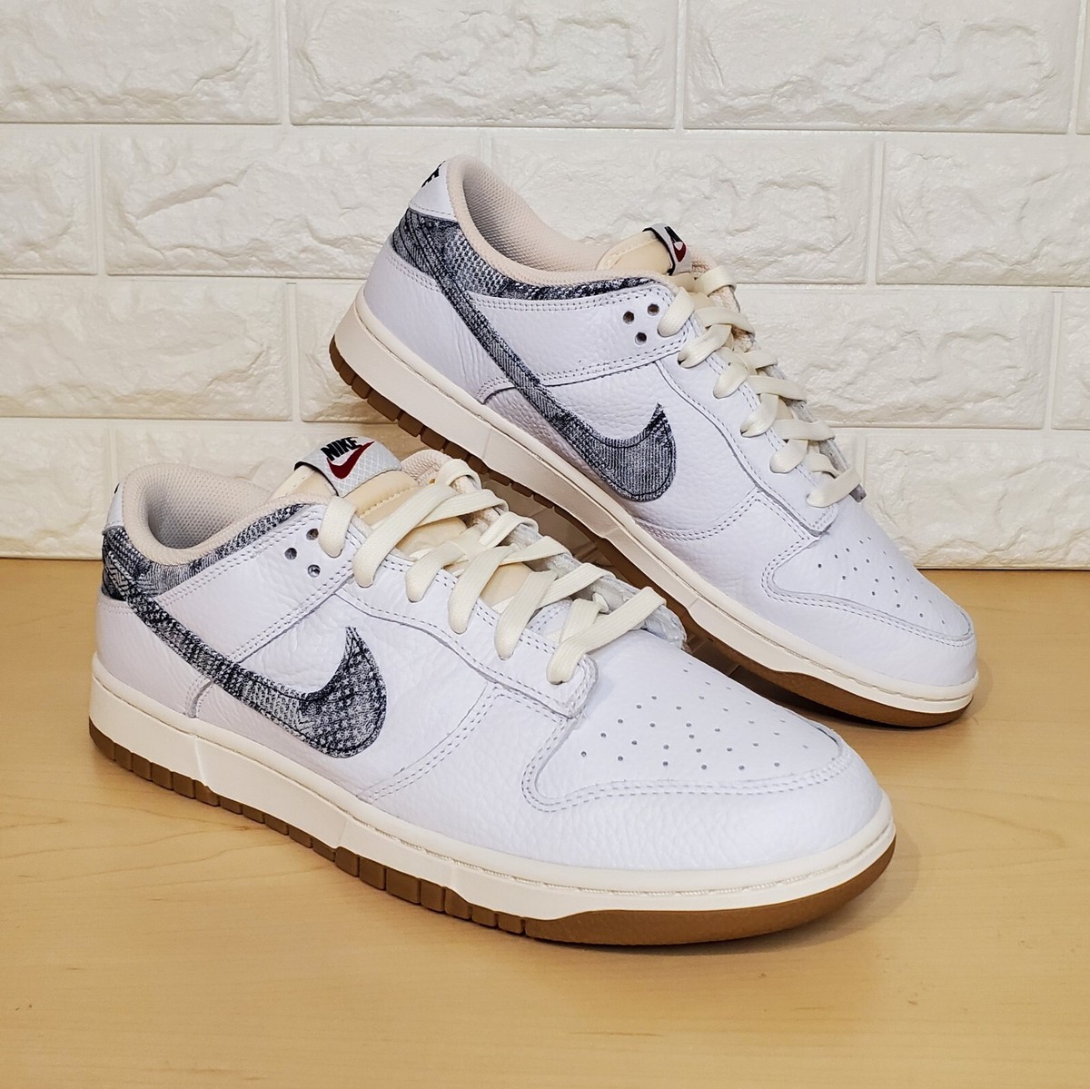 Nike Dunk Low Washed Denim Mens Sz 12 White Midnight Navy  display picture 1