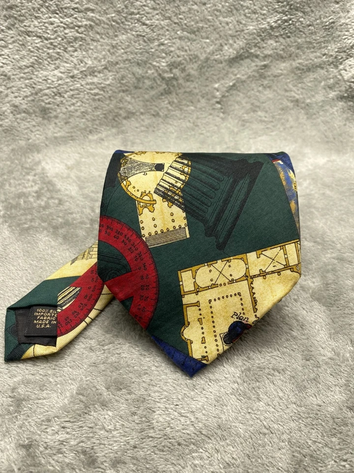Структура галстук мужской многоцветный план Du храм печать классическая ширина работа 1 - Изображение 3 из 4