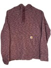 Womens Carhartt Maroon Hoodie Relaxed Fit Large 12-14