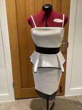 lipsy dress size 10 white and black never worn