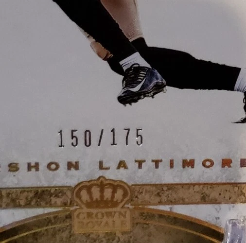 2017 Preferred Crown Royale Rookies Holo Gold /175 Marshon Lattimore Rookie RC - Image 3 of 3