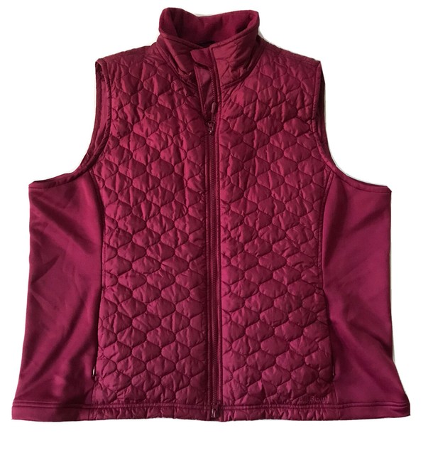 LL Bean Full Zip Quilted Vest - Thinsulate Fleece Lined - Pink - Women's 2XL XXL | eBay