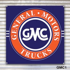 Classic GMC Truck Banner Sign Wall Art