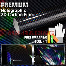 Holographic Carbon Fiber Black Laser Chrome Vinyl Wrap Sheet Film Decal Sticker Holographic Carbon Fiber Black Laser Chrome Vinyl Wrap Sheet Film Decal Sticker