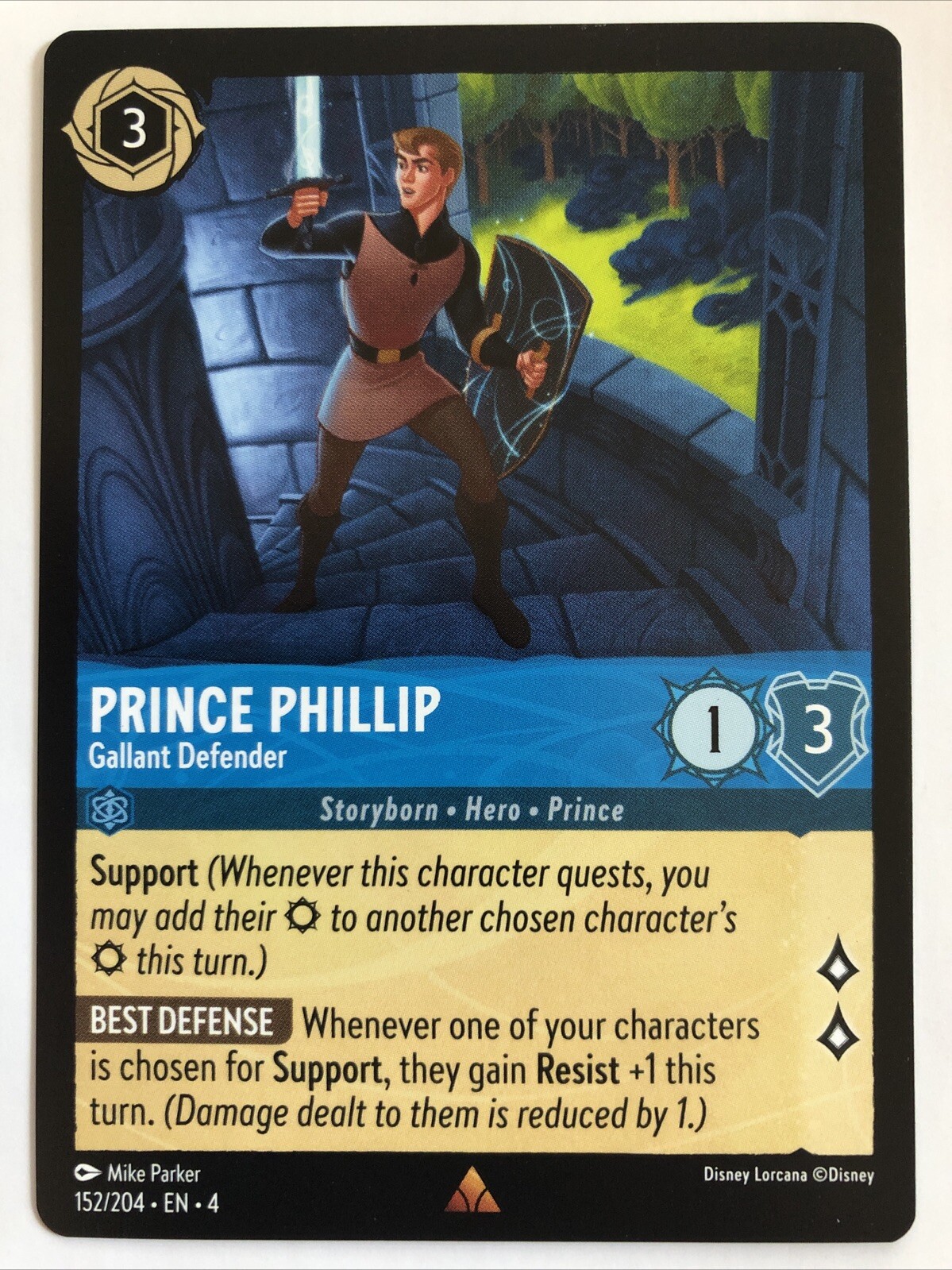 Disney Lorcana Ursula’s Return Prince Phillip Gallant Defender 152/204 NM Rare