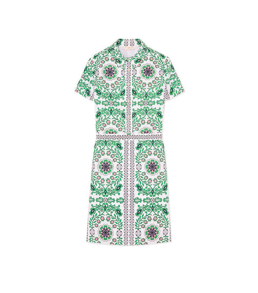 Tory Burch Port Dress 2 RARE Spring Garden Party XS POPLIN
