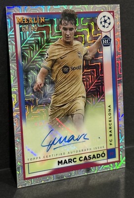 2022-23 Topps Chrome Merlin UCC Barcelona RC Marc Casado Auto Mojo