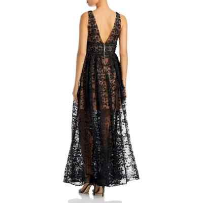 black lace sun dress Black Lace Maxi Dress – SKAIRA main image 1