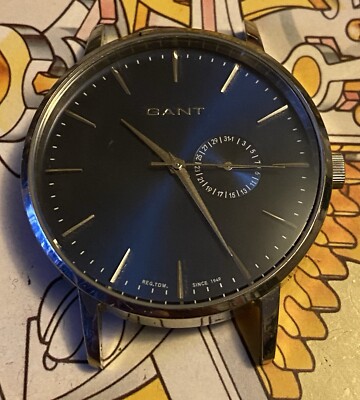 Gant Stainless Steel Blue Dial Mens Quartz Watch 1084