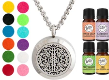 Wrought Iron 316L Stainless Steel Aromatherapy Diffuser Locket Gift Set