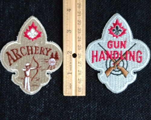 Vintage Boy Scouts Archery and Gun Handling Patches Set of 2 Embroidered BSA - Picture 3 of 6
