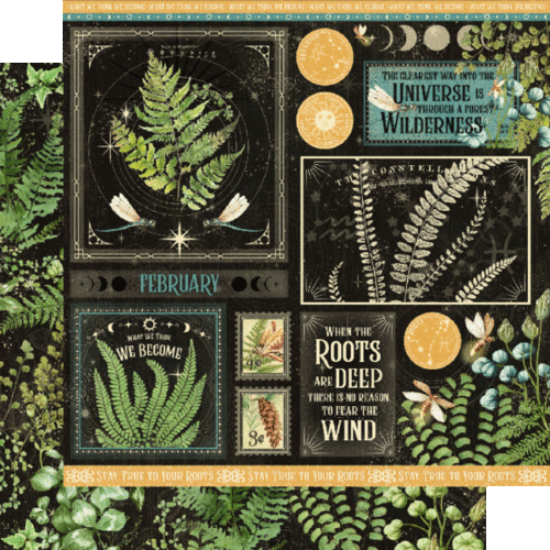 GRAPHIC 45 "LIFE IS ABUNDANT" 8X8 CALENDAR PAPER PACK NATURE SCRAPJACK'S PLACE - Picture 3 of 13